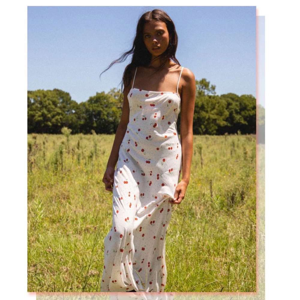 VRG GIRL Cherry Maxi Slip Dress